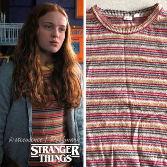 GAP Striped Merino Wool Blend Sweater ASO Max Mayfield - Picture 1 of 8